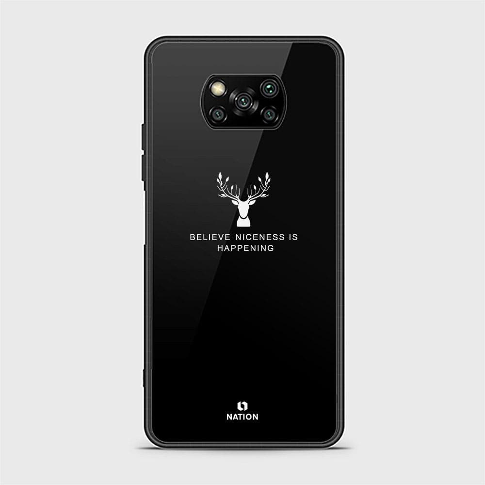 Xiaomi Poco X3 Cover - Nice Series - D14 - HQ Ultra Shine Premium Infinity Glass Soft Silicon Borders Case ( Fast Delivery )