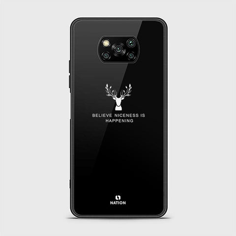 Xiaomi Poco X3 Cover - Nice Series - D14 - HQ Ultra Shine Premium Infinity Glass Soft Silicon Borders Case ( Fast Delivery )