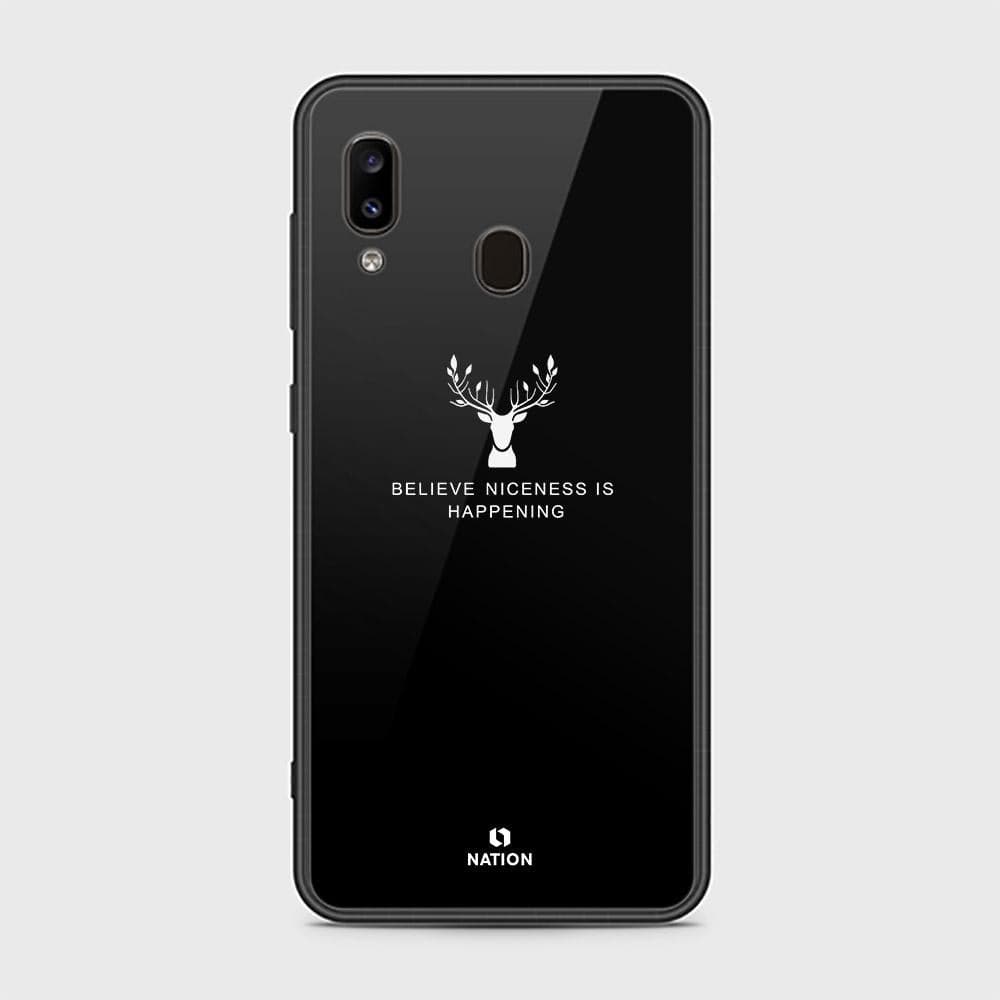 Samsung Galaxy A20 Cover - Nice Series - D223 - HQ Ultra Shine Premium Infinity Glass Soft Silicon Borders Case ( Fast Delivery )