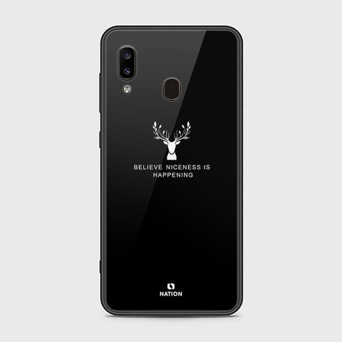 Samsung Galaxy A20 Cover - Nice Series - D223 - HQ Ultra Shine Premium Infinity Glass Soft Silicon Borders Case ( Fast Delivery )