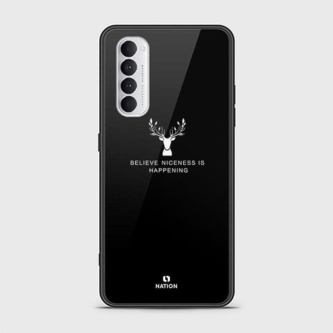 Oppo Reno 4 Pro Cover - Nice Series - HQ Ultra Shine Premium Infinity Glass Soft Silicon Borders Case