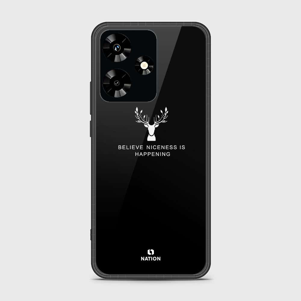 Infinix Hot 30 Cover- Nice Series - HQ Ultra Shine Premium Infinity Glass Soft Silicon Borders Case (Fast Delivery)