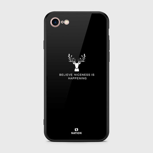 iPhone 8 Cover- Nice Series - D18 - HQ Ultra Shine Premium Infinity Glass Soft Silicon Borders Case ( Fast Delivery )