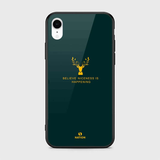 iPhone XR Cover - Nice Series - HQ Ultra Shine Premium Infinity Glass Soft Silicon Borders Case