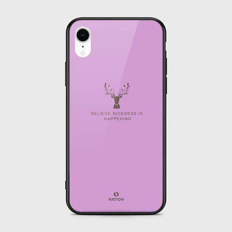 iPhone XR Cover - Nice Series - HQ Ultra Shine Premium Infinity Glass Soft Silicon Borders Case