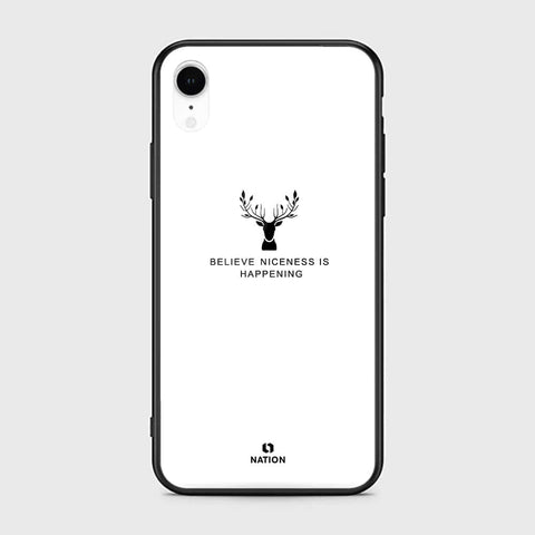 iPhone XR Cover - Nice Series - HQ Ultra Shine Premium Infinity Glass Soft Silicon Borders Case