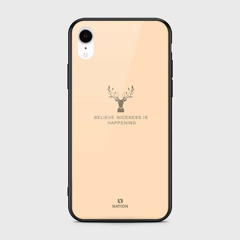 iPhone XR Cover - Nice Series - HQ Ultra Shine Premium Infinity Glass Soft Silicon Borders Case