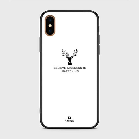 iPhone X Cover- Nice Series - HQ Ultra Shine Premium Infinity Glass Soft Silicon Borders Case