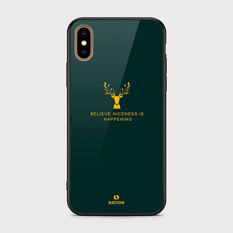 iPhone XS Max Cover- Nice Series - D209 - HQ Ultra Shine Premium Infinity Glass Soft Silicon Borders Case ( Fast Delivery )