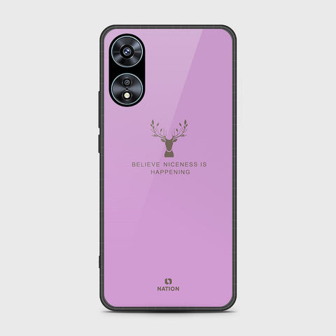 Oppo A78 4G Cover- Nice Series - HQ Ultra Shine Premium Infinity Glass Soft Silicon Borders Case