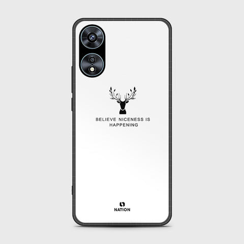 Oppo A78 4G Cover- Nice Series - HQ Ultra Shine Premium Infinity Glass Soft Silicon Borders Case