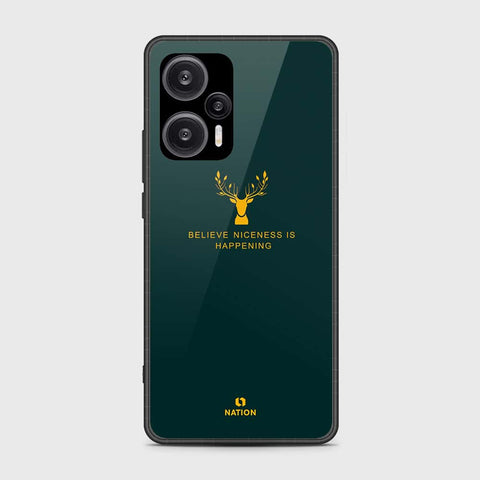 Xiaomi Redmi Note 12 Turbo  Cover- Nice Series - HQ Ultra Shine Premium Infinity Glass Soft Silicon Borders Case