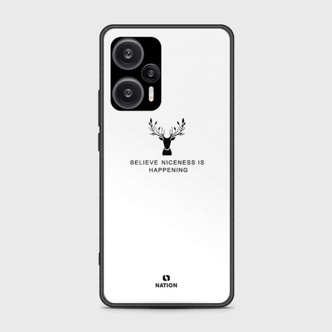 Xiaomi Redmi Note 12 Turbo  Cover- Nice Series - HQ Ultra Shine Premium Infinity Glass Soft Silicon Borders Case