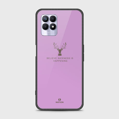 Realme 8i Cover - Nice Series - HQ Ultra Shine Premium Infinity Glass Soft Silicon Borders Case