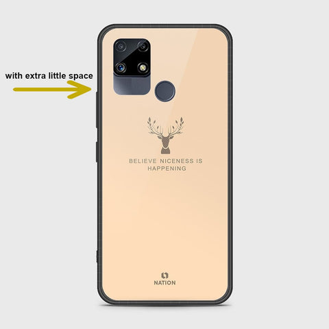 Realme C12 Cover- Nice Series - HQ Ultra Shine Premium Infinity Glass Soft Silicon Borders Case