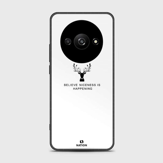 Xiaomi Redmi A3 Cover- Nice Series - HQ Ultra Shine Premium Infinity Glass Soft Silicon Borders Case (Fast Delivery)(N)