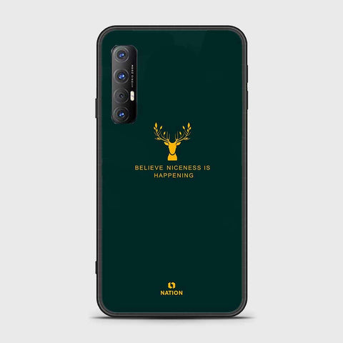 Oppo Reno 3 Pro Cover - Nice Series - D132 - HQ Ultra Shine Premium Infinity Glass Soft Silicon Borders Case ( Fast Delivery )