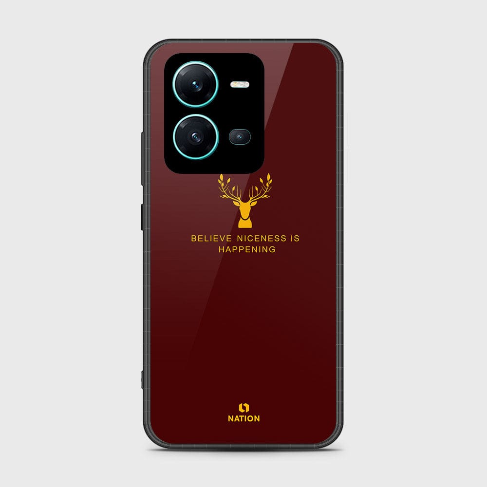 Vivo V25e Cover- Nice Series - HQ Ultra Shine Premium Infinity Glass Soft Silicon Borders Case (Fast Delivery) (H)