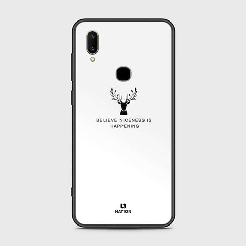 Vivo V11i Cover- Nice Series - HQ Ultra Shine Premium Infinity Glass Soft Silicon Borders Case