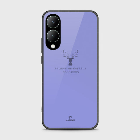 Vivo Y17s Cover- Nice Series - HQ Ultra Shine Premium Infinity Glass Soft Silicon Borders Case