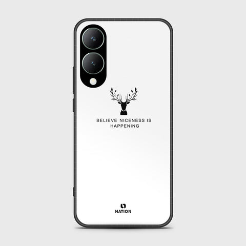 Vivo Y17s Cover- Nice Series - HQ Ultra Shine Premium Infinity Glass Soft Silicon Borders Case