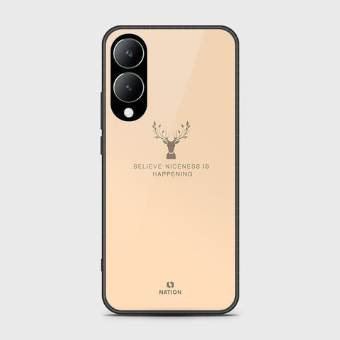 Vivo Y17s Cover- Nice Series - HQ Ultra Shine Premium Infinity Glass Soft Silicon Borders Case