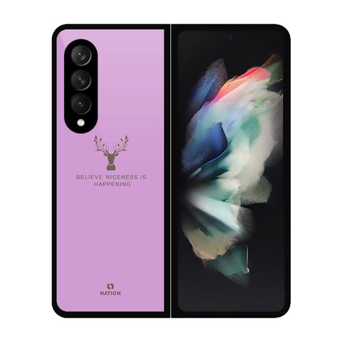 Samsung Galaxy Z Fold 3 5G Cover- Nice Series - HQ Premium Shine Durable Shatterproof Case - Soft Silicon Borders