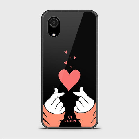 Samsung Galaxy A03 Core Cover - Onation Heart Series - HQ Ultra Shine Premium Infinity Glass Soft Silicon Borders Case