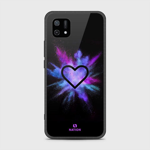 Oppo A16K Cover- Onation Heart Series - HQ Ultra Shine Premium Infinity Glass Soft Silicon Borders Case