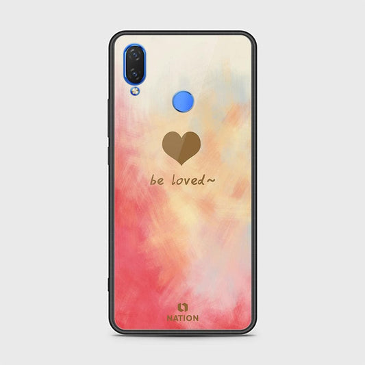 Huawei Y9 2019 Cover - ONation Heart Series - HQ Ultra Shine Premium Infinity Glass Soft Silicon Borders Case