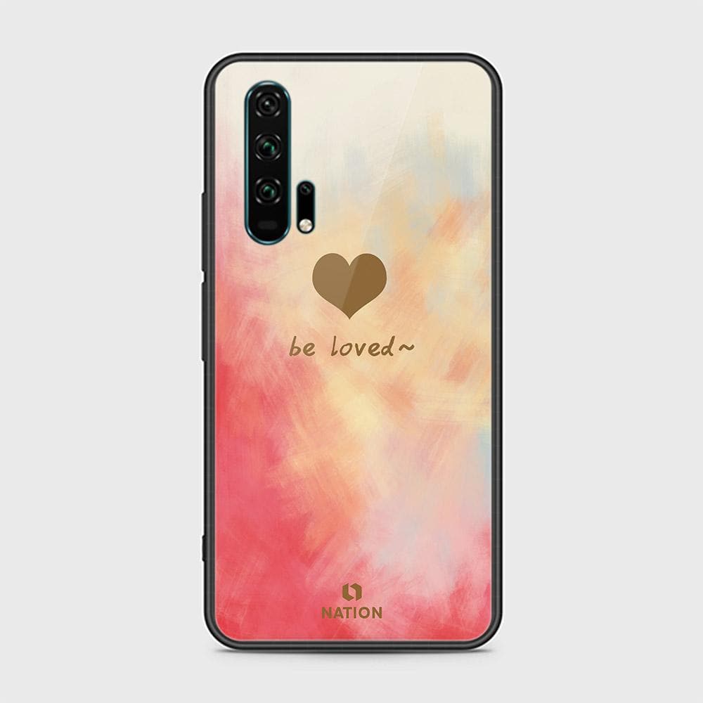 Honor 20 Pro Cover - ONation Heart Series - HQ Ultra Shine Premium Infinity Glass Soft Silicon Borders Case