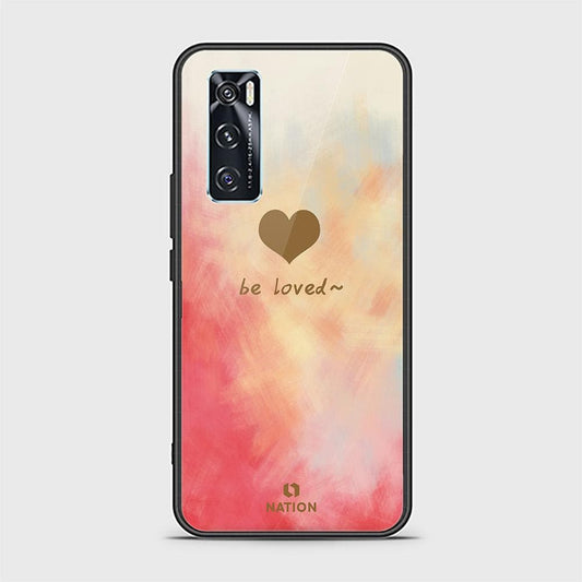 Vivo V20 SE Cover - ONation Heart Series - HQ Ultra Shine Premium Infinity Glass Soft Silicon Borders Case