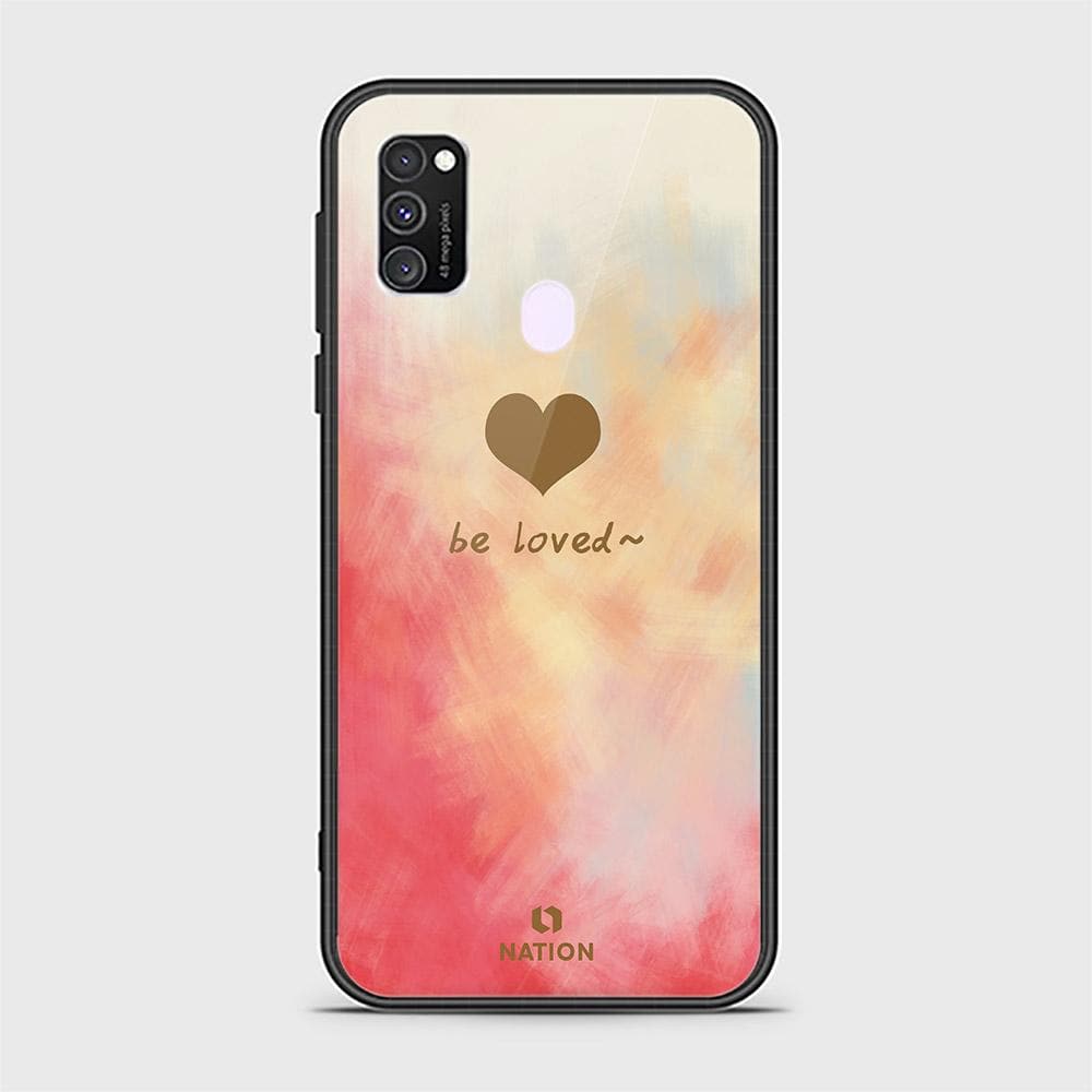 Samsung Galaxy M30s Cover - Onation Heart Series - HQ Ultra Shine Premium Infinity Glass Soft Silicon Borders Case