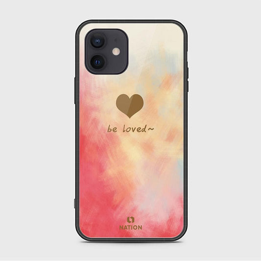 iPhone 12 Mini Cover - Onation Heart Series - HQ Ultra Shine Premium Infinity Glass Soft Silicon Borders Case
