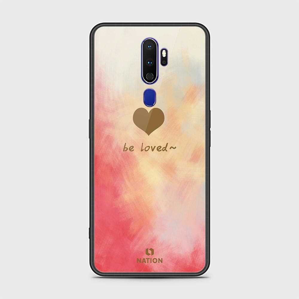 Oppo A9 2020 Cover - Onation Heart Series - HQ Ultra Shine Premium Infinity Glass Soft Silicon Borders Case