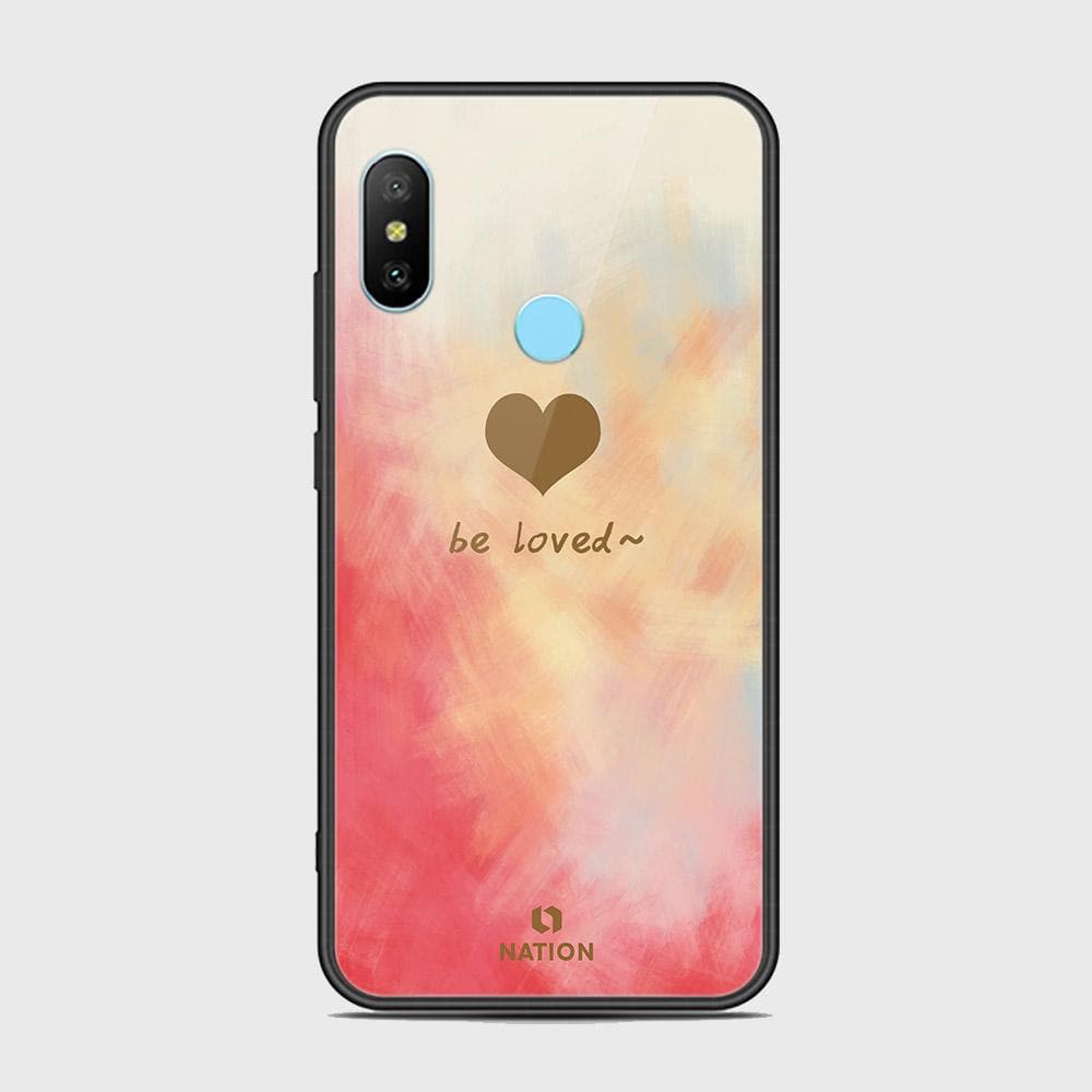 Xiaomi Redmi Note 6 Pro Cover - Onation Heart Series - HQ Ultra Shine Premium Infinity Glass Soft Silicon Borders Case