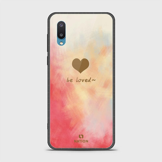 Samsung Galaxy A02 Cover - ONation Heart Series - HQ Ultra Shine Premium Infinity Glass Soft Silicon Borders Case