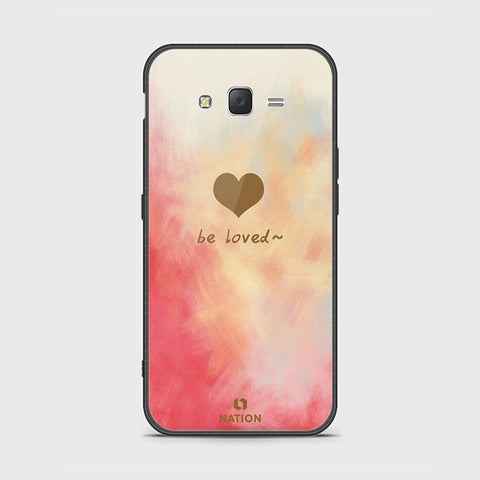 Samsung Galaxy J7 2015 Cover - Onation Heart Series - HQ Ultra Shine Premium Infinity Glass Soft Silicon Borders Case