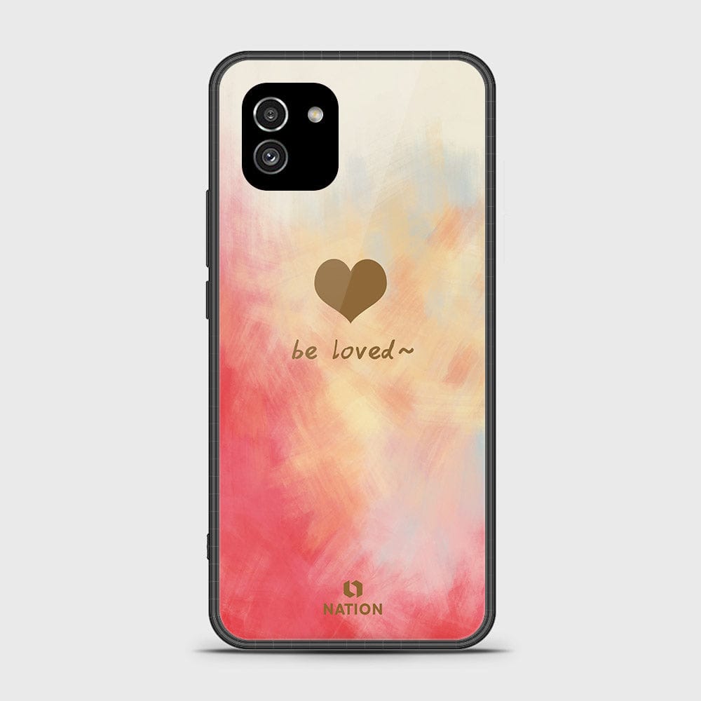 Samsung Galaxy A03 Cover- Onation Heart Series - HQ Ultra Shine Premium Infinity Glass Soft Silicon Borders Case