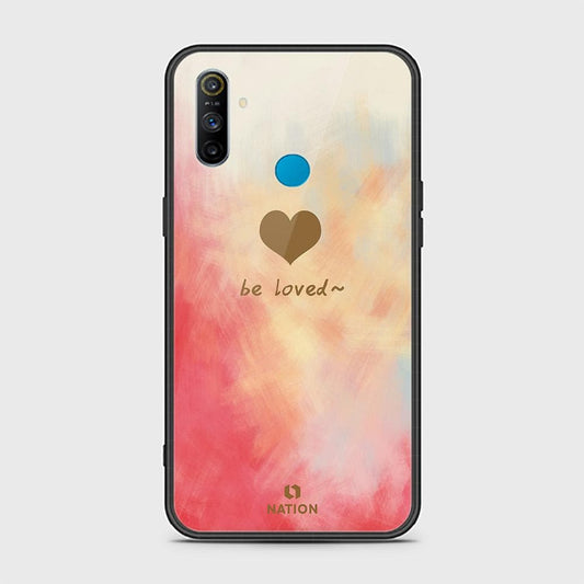 Realme C3 Cover - ONation Heart Series - HQ Ultra Shine Premium Infinity Glass Soft Silicon Borders Case