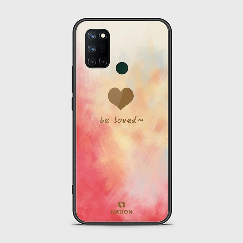 Realme 7i Cover - ONation Heart Series - HQ Ultra Shine Premium Infinity Glass Soft Silicon Borders Case
