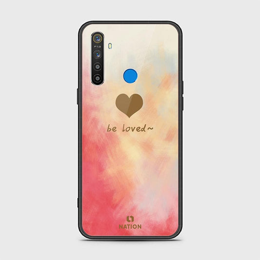 Realme 5 Cover - ONation Heart Series - HQ Ultra Shine Premium Infinity Glass Soft Silicon Borders Case