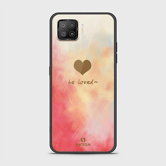 Oppo Reno 4 Lite Cover - ONation Heart Series - HQ Ultra Shine Premium Infinity Glass Soft Silicon Borders Case