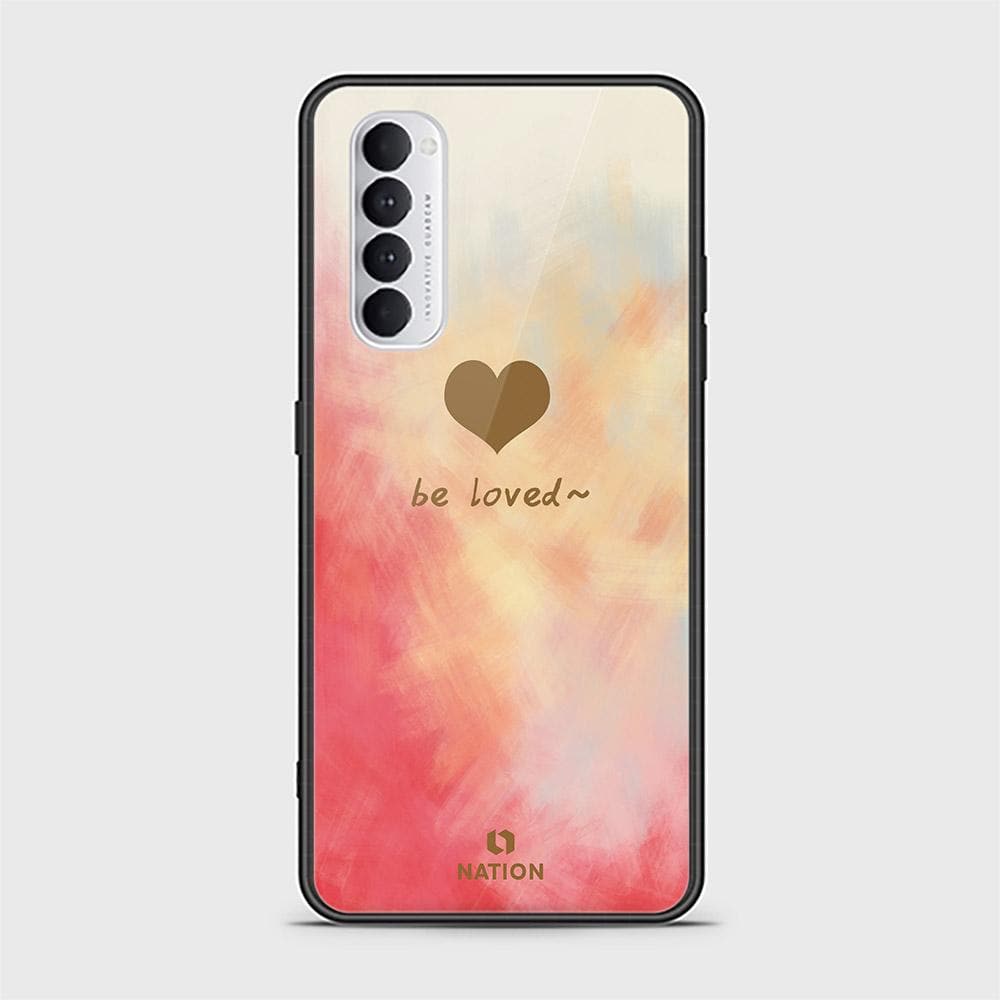 Oppo Reno 4 Pro Cover - ONation Heart Series - HQ Ultra Shine Premium Infinity Glass Soft Silicon Borders Case