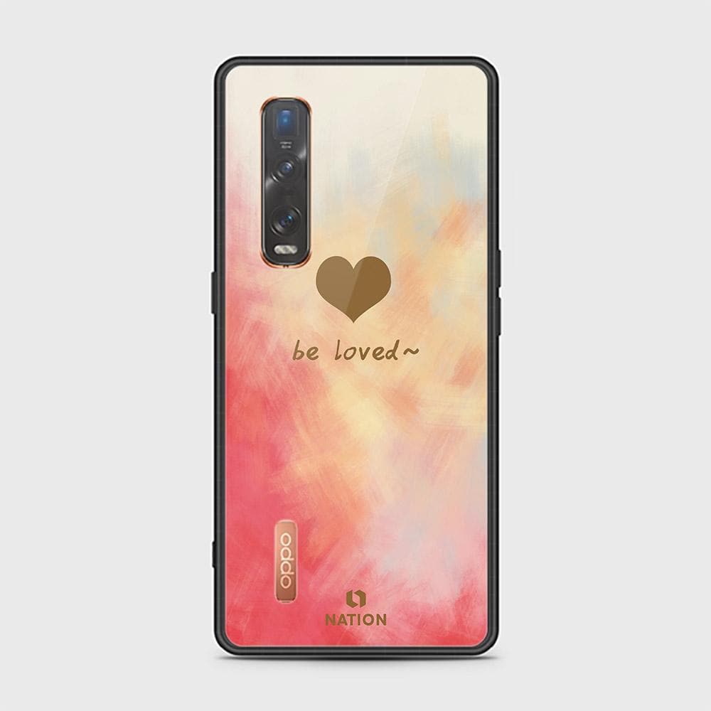 Oppo Find X2 Pro Cover - ONation Heart Series - HQ Ultra Shine Premium Infinity Glass Soft Silicon Borders Case