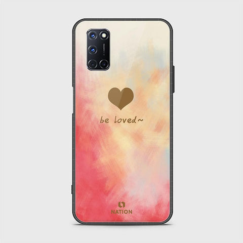 Oppo A92 Cover - ONation Heart Series - HQ Ultra Shine Premium Infinity Glass Soft Silicon Borders Case