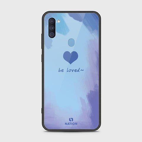 Samsung Galaxy A11 Cover - ONation Heart Series - HQ Ultra Shine Premium Infinity Glass Soft Silicon Borders Case