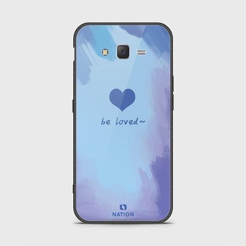 Samsung Galaxy J7 2015 Cover - Onation Heart Series - HQ Ultra Shine Premium Infinity Glass Soft Silicon Borders Case