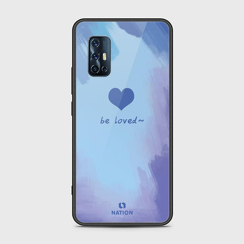 Vivo V17 Cover - ONation Heart Series - HQ Ultra Shine Premium Infinity Glass Soft Silicon Borders Case