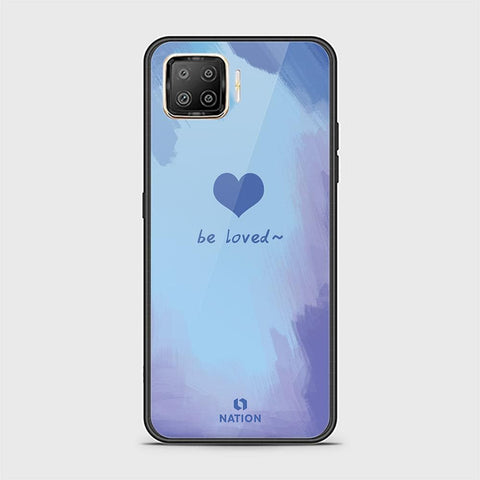 Oppo Reno 4 Lite Cover - ONation Heart Series - HQ Ultra Shine Premium Infinity Glass Soft Silicon Borders Case